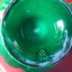Fruit bowl / compote dish in green earthenware