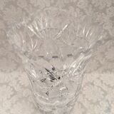 Vintage bohemian cut crystal vase