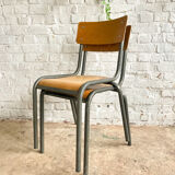 Pair of Mullca school chairs adult size