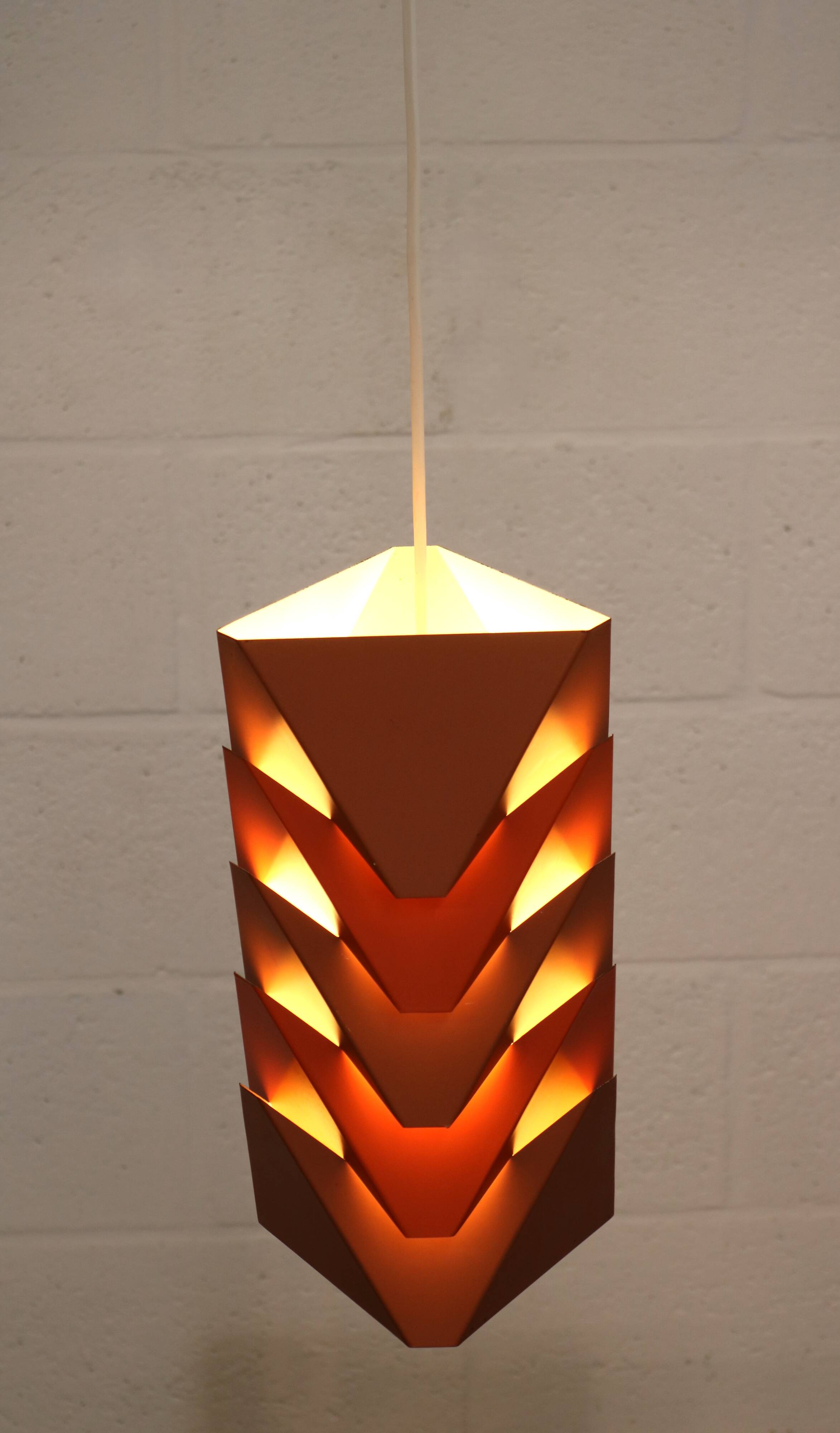 Mid Century Ekko Metal Pendant Lamp by Louis Weisdorf for Lyfa, Denmark, 19