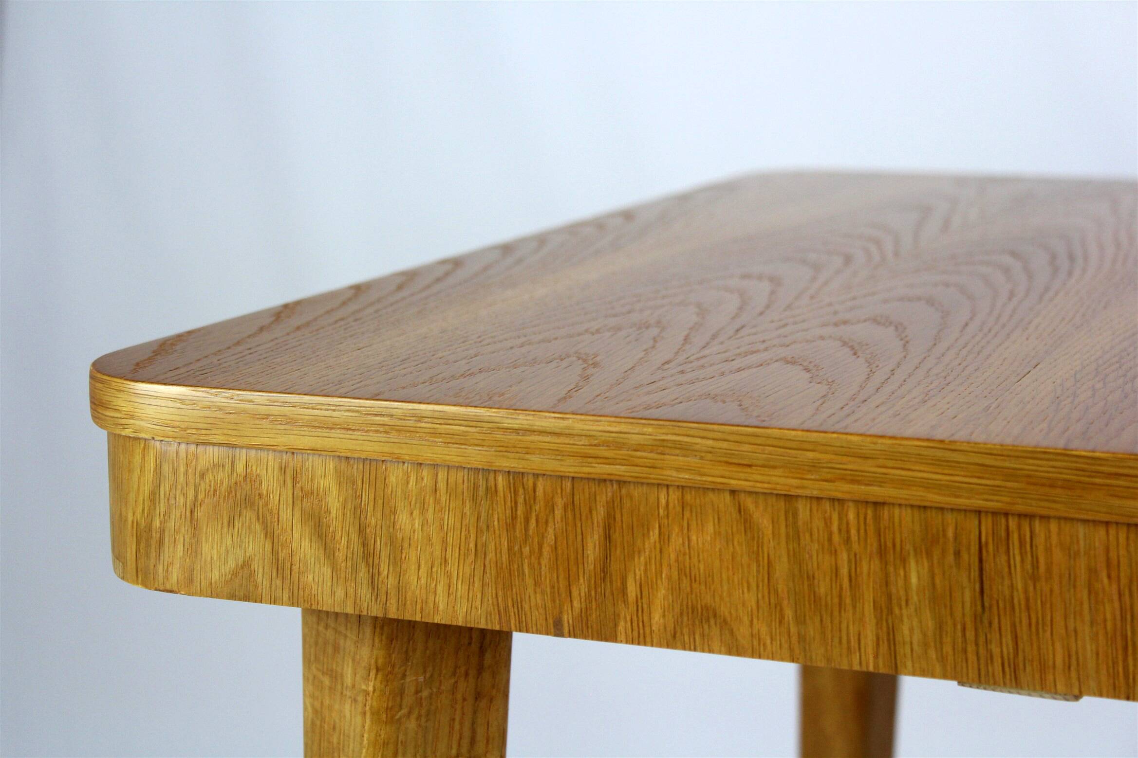 Restored Square Oak Veneered Folding Table from Jitona, 1960s