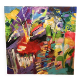 Oil Painting Canvas Deloison Abstract Early Spring Tree