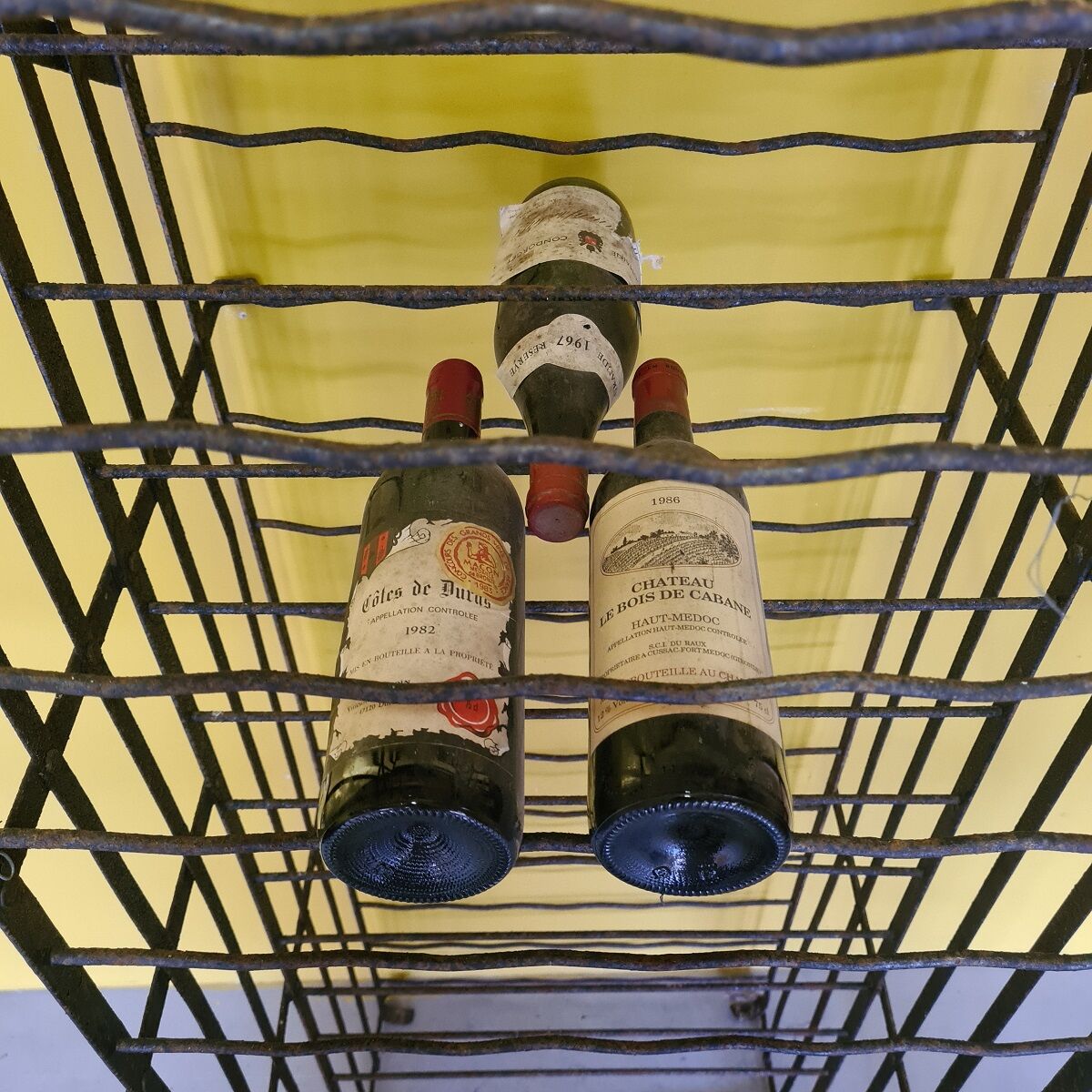 French metal wine vault from Rigidex, from the mid 1900s