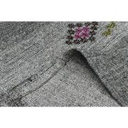 1970s Vintage Turkish Oushak Handmade Wool Cotton Gray Area Rug 200x316