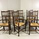 Lancashire spindleback dining arm chairs 1900's
