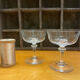 Pair of old champagne glasses