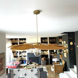 Floral suspension linen and rattan