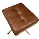 Vintage Danish Mid Century Skipper Footstool Ottoman In Cognac Leather