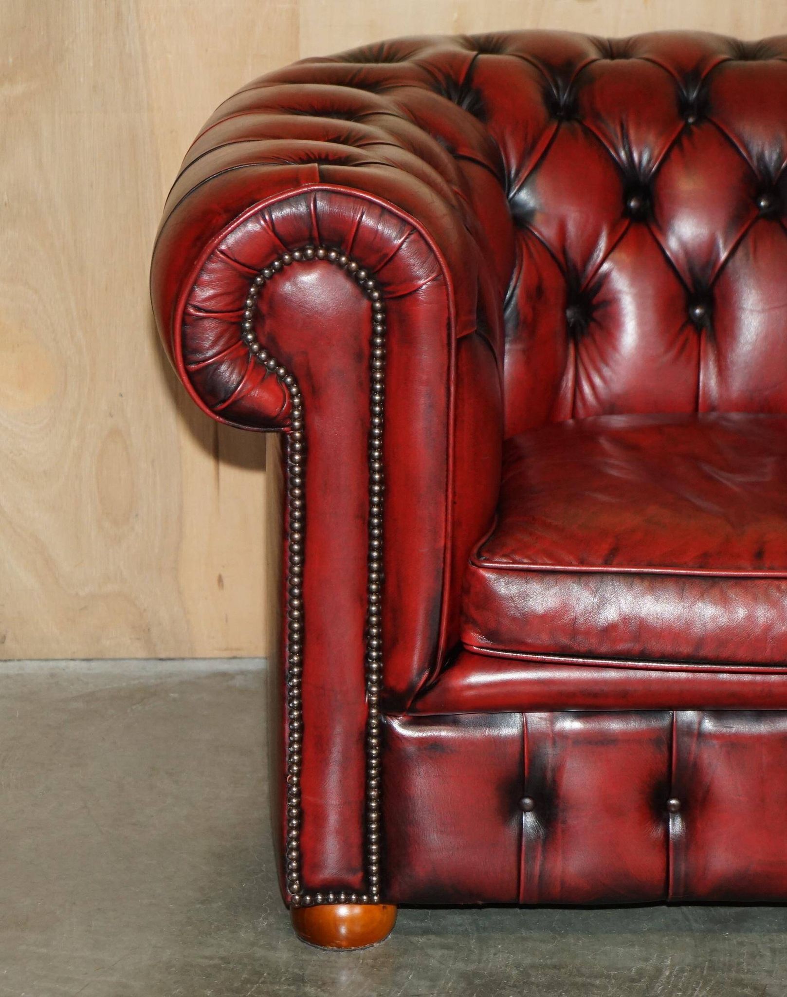 Vintage leather Chesterfield sofa