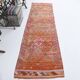 Tapis de couloir turc orange 3x10, 81x296 cm