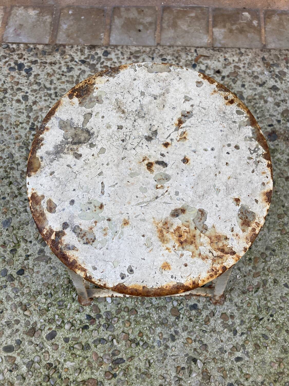 Industrial metal stool