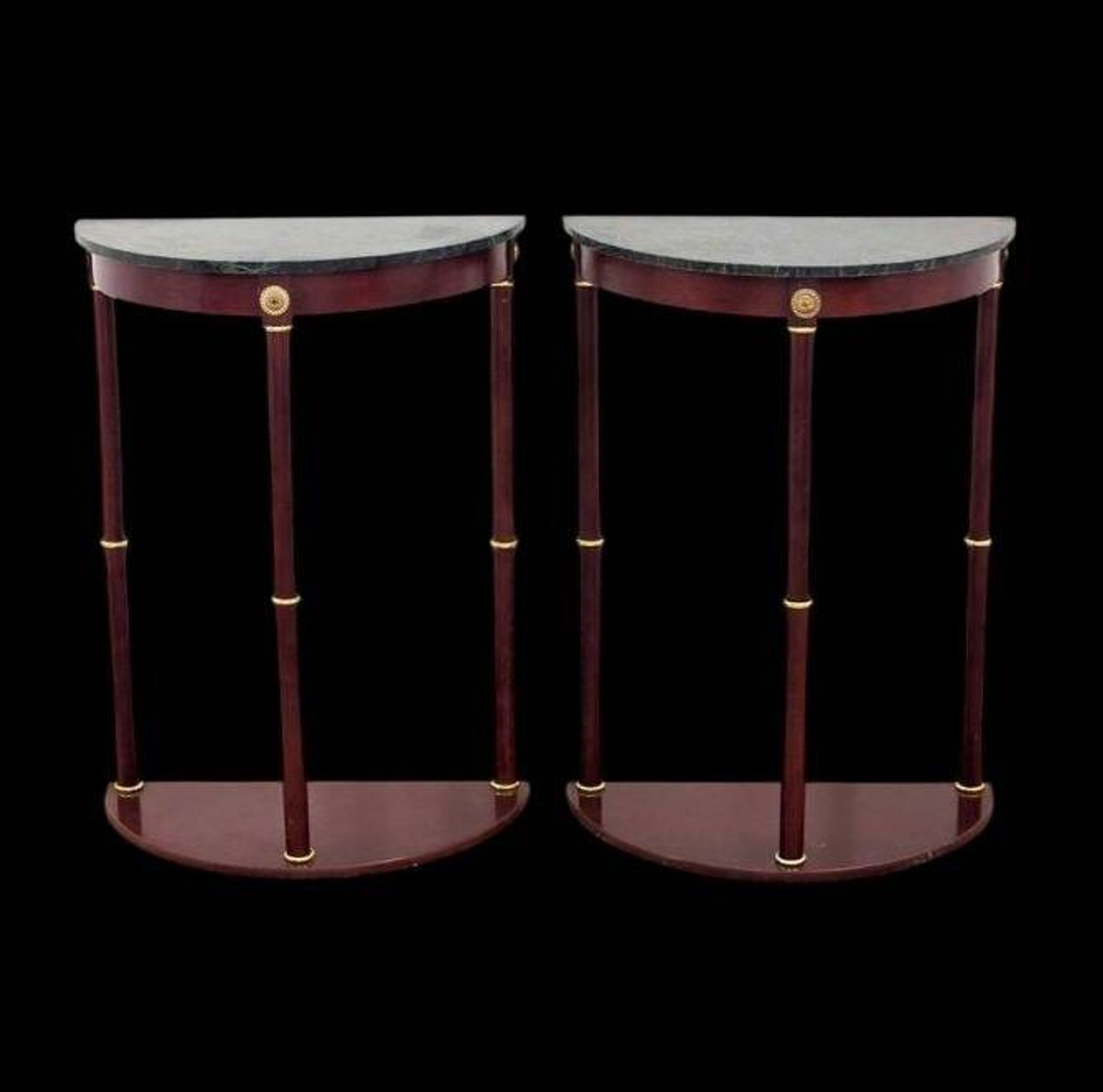 Pair of Empire half-moon pedestals