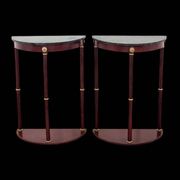 Pair of Empire half-moon pedestals