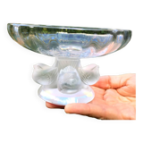 Lalique France. superb empty pocket cup on bird stand