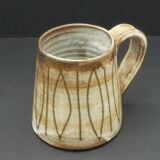 Chope a bière en céramique vintage 1960 Jacques Pouchain Atelier Dieulefit