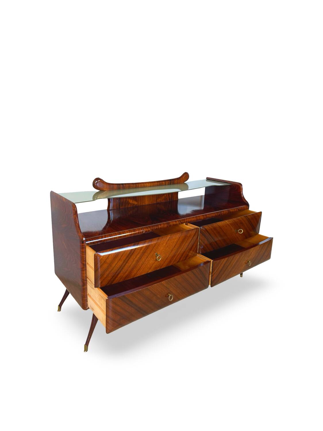 midcentury rosewood chest of drawers.