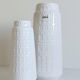 Mid-Century White Glazed West Germany Large Ceramic Vases by Scheurich, 1950s