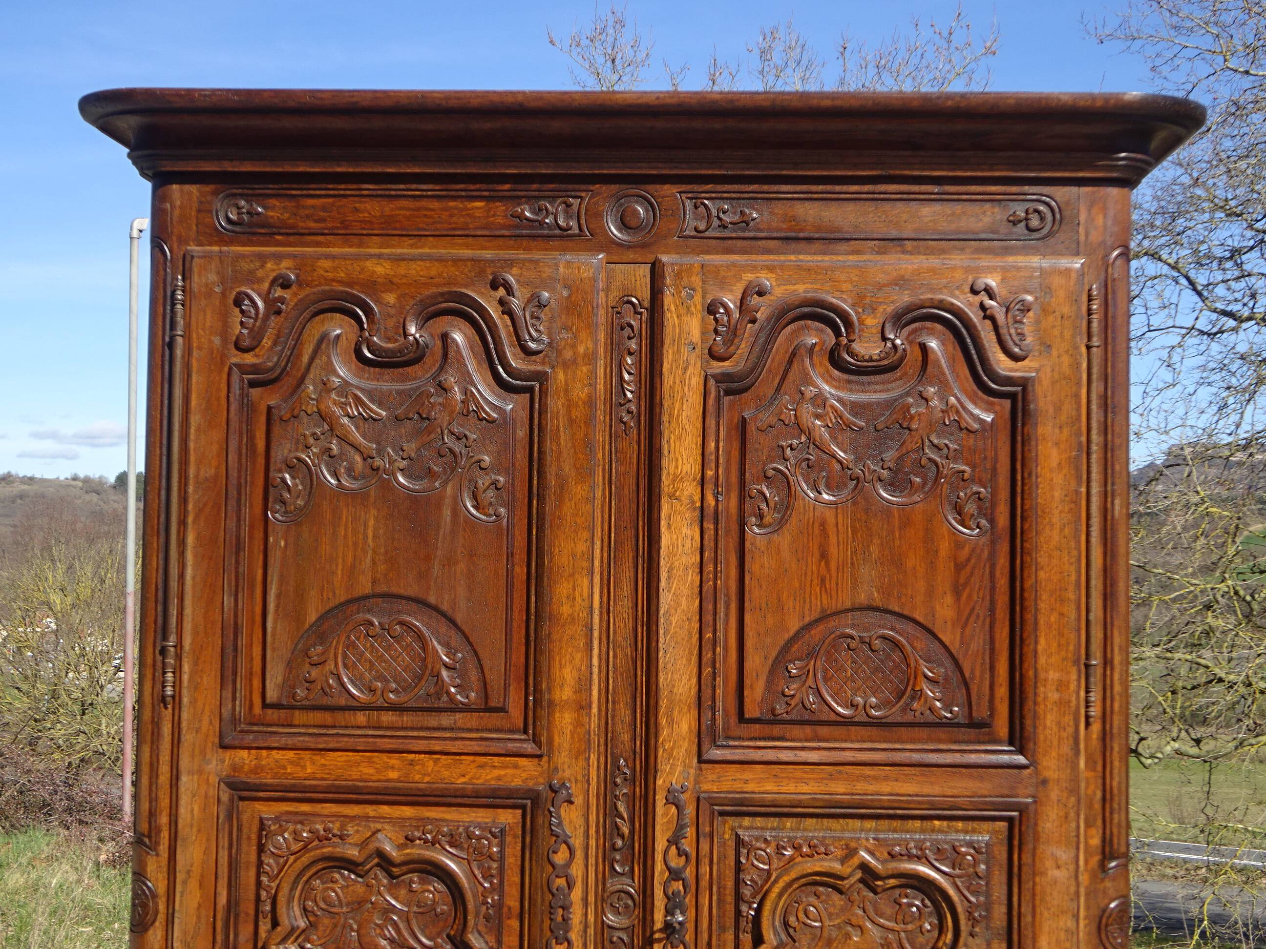 Solid oak wardrobe, Renaissance style