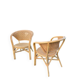 Rattan armchairs
