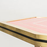 Red brass lacquered table  1970