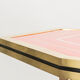 Table laquée rouge laiton 1970
