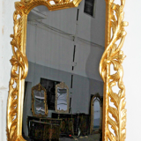 Miroir en bois en hêtre doré