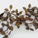 Pair of 3-light gold leaf and flower wall lights, Italy, 1970s-80s