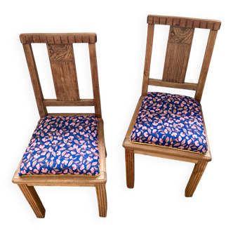 Set of two restored art deco chairs