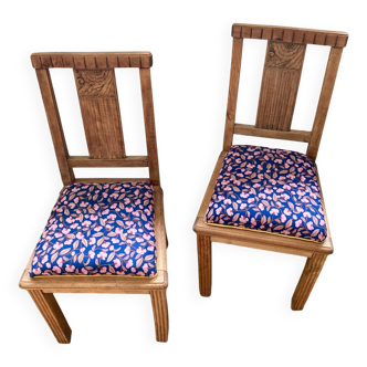 Lot de deux chaises art déco restaurées