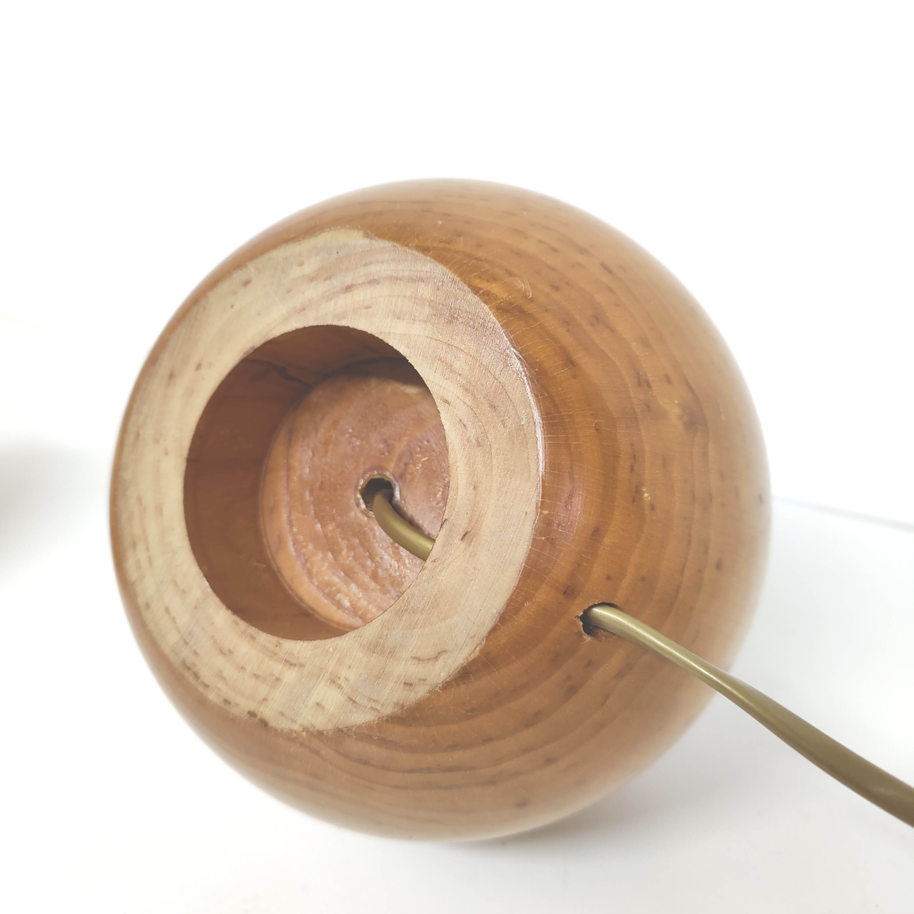 Pair of foot of lamps in wood