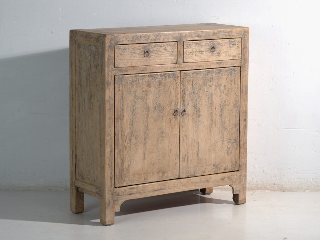 Antique pine sideboard with two drawers and two doors – China, circa 1930