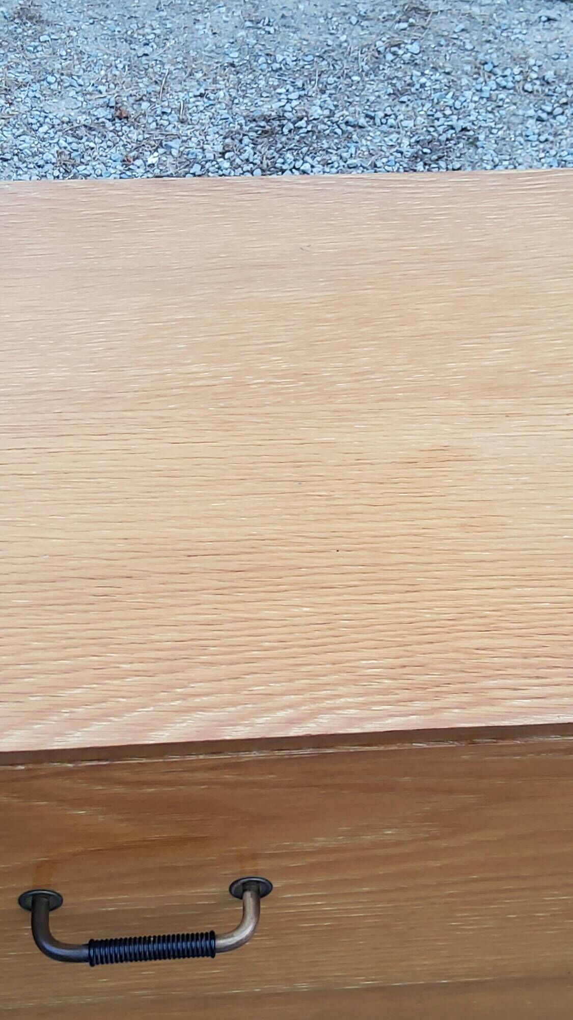 Vintage chest of drawers in golden blond oak legs compass and fins 3 drawers from the 50s