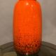 West German Fat Lava Scheurich Keramik orange and brown vase 1970s
