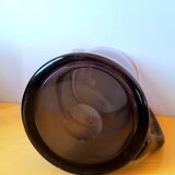 Service en verre fumé, verre et carafe 1970