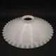 Opaline white glass pendant lampshade with scalloped edge 256
