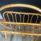 Porte revue vintage en rotin