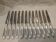 12 silver plated table knives, goldsmith Alfenide st LXVI pearls