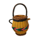 Pitcher 1960 terracotta and scoubidou vase pot with carafe cove
