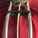 Mid-Century chrome-plated floor lamp with red shade, 1960s design, height 149 cm.