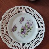 6 assiettes ajourées en porcelaine