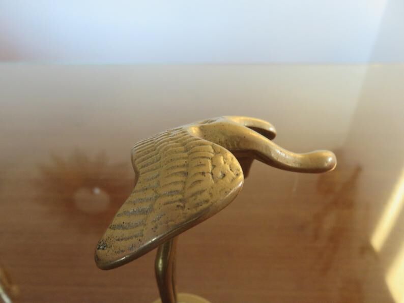 Pair of herons in brass 70s