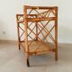 Bamboo and rattan shelf side table by Audoux and Minnet 1950s