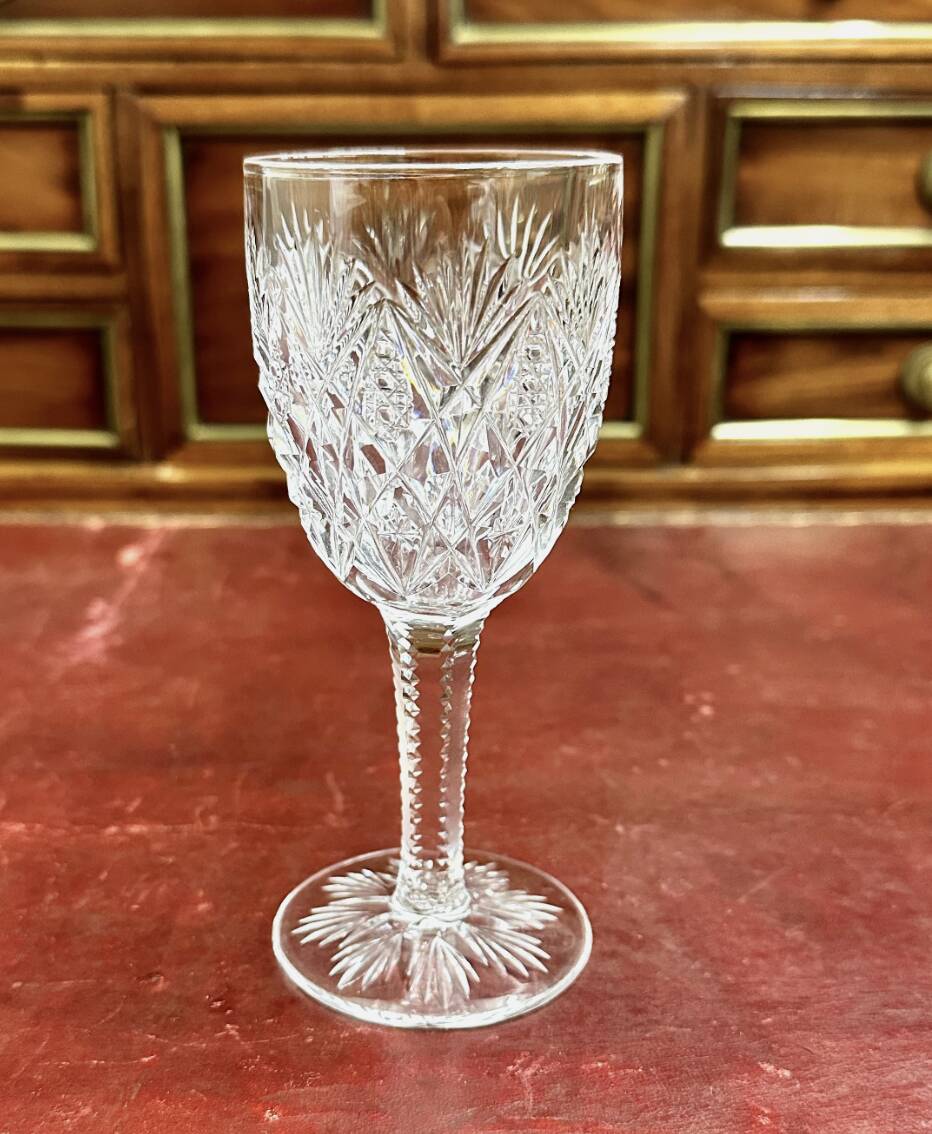 18 Saint Louis crystal white wine glasses “Florence model” -340001