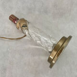 Lamp base glass and brass, 1950s