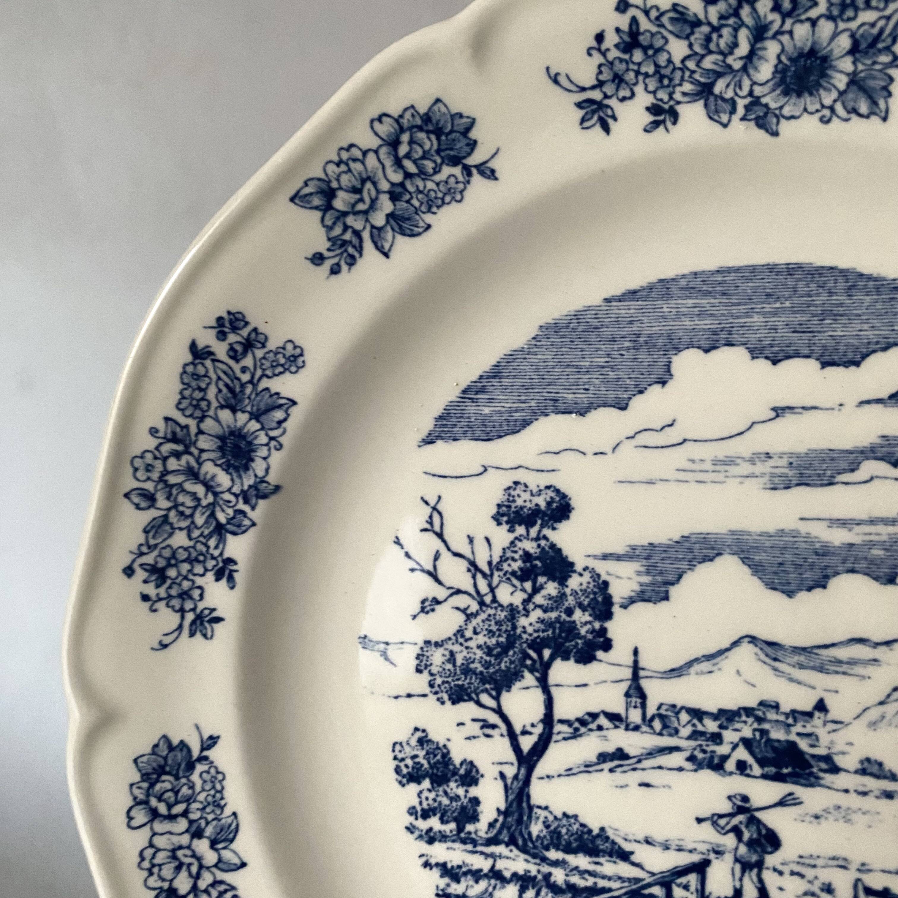 English style Gien earthenware plates