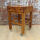 Vintage english sycamore butchers block on stand