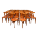 Set of 32 vintage bistro chairs