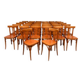 Set of 32 vintage bistro chairs
