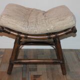 Vintage rattan footrest