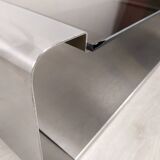 Stainless steel coffee table design Roche Bobois